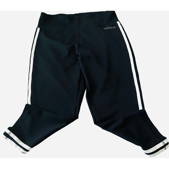 ADIDAS CLIMALITE HI-RISE STRT LEG ACTIVEWEAR LEGGINGS, WOMENS, L, BLACK & WHITE - Picture 6 of 10